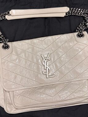 Saint Laurent (YSL) Nikki Flap Leather Shoulder Bag medium